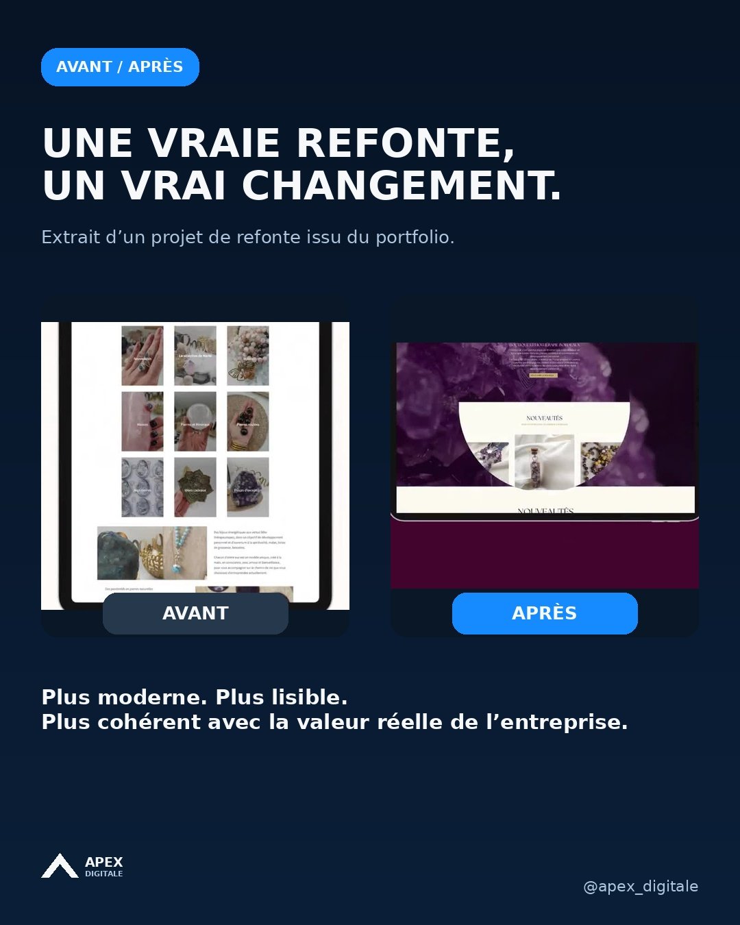 Exemple avant après Apex Digitale