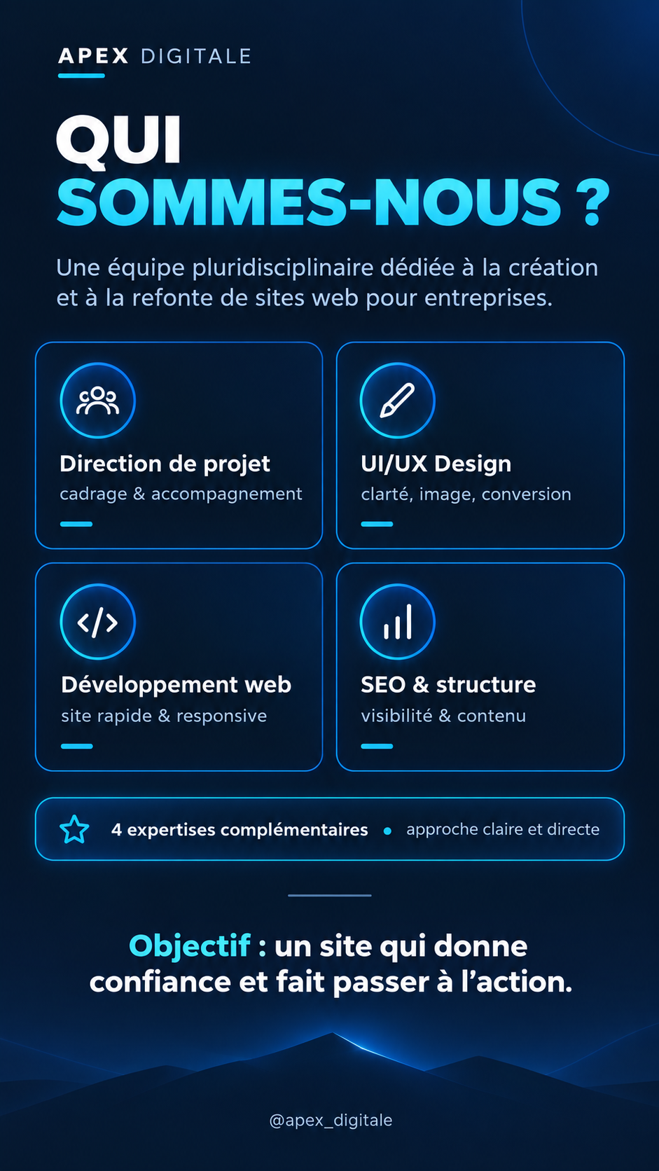 Présentation des expertises Apex Digitale